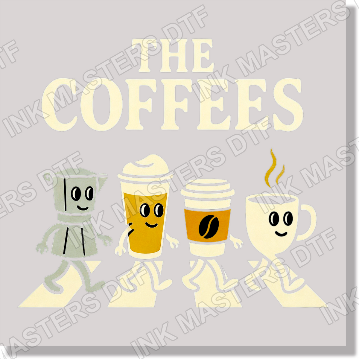 The Coffees Abbey Road Funny DTF Transfer