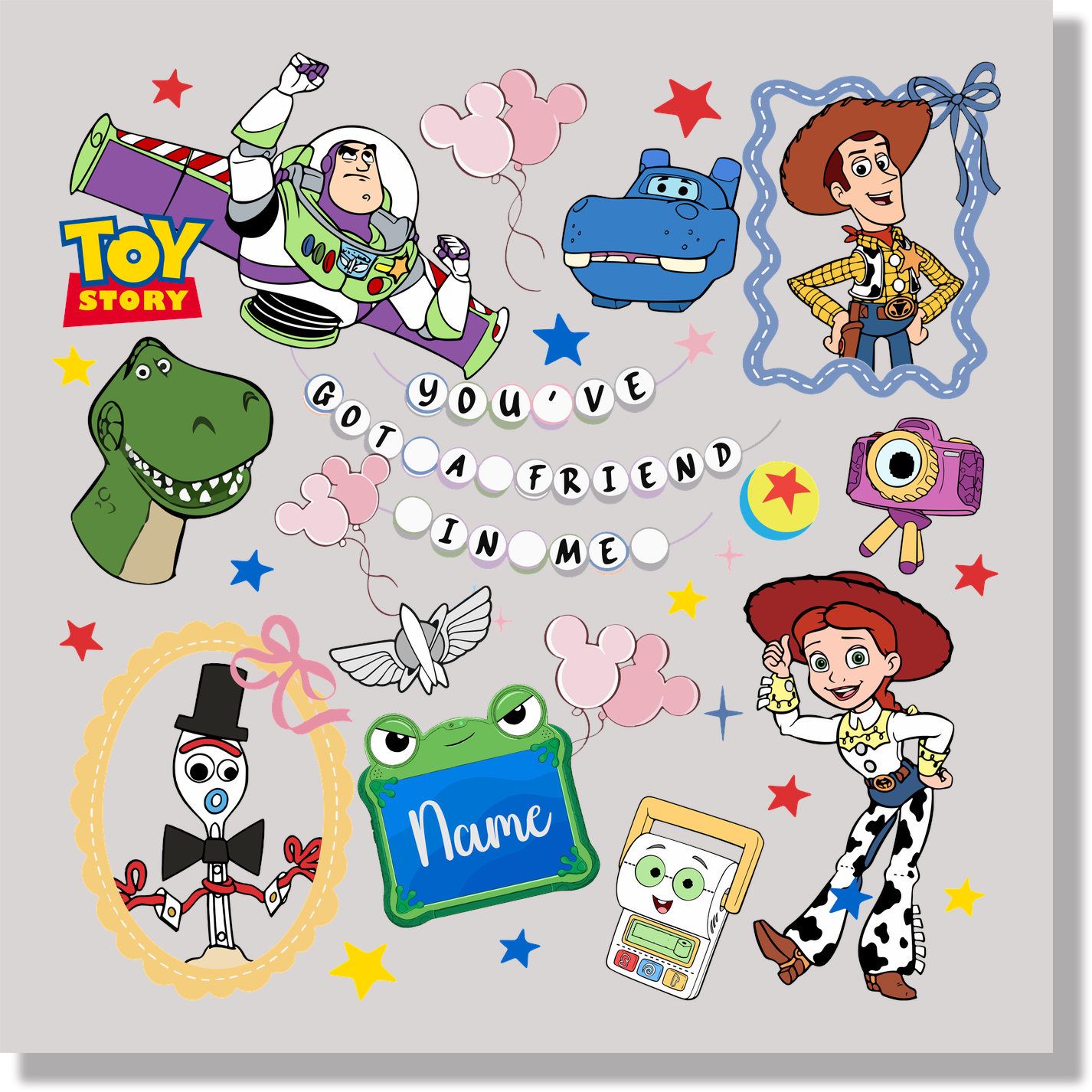 Toy Story Friendship Bracelet DTF Transfer