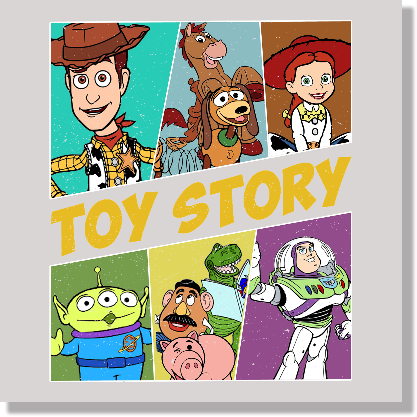 Toy Story YellowText DTF Transfer