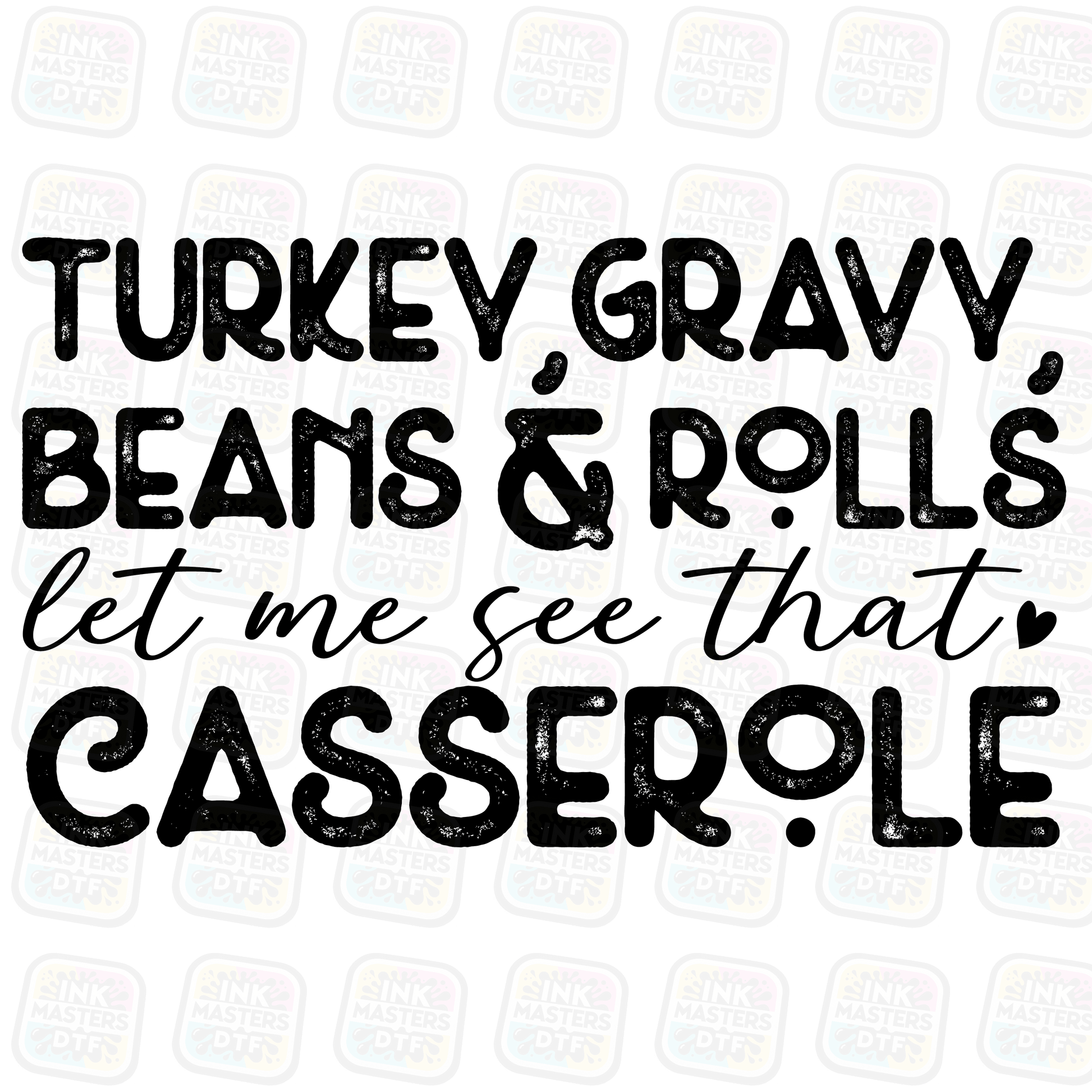 Turkey Gravy Beans And Rolls DTF Transfer - Ink Masters DTF