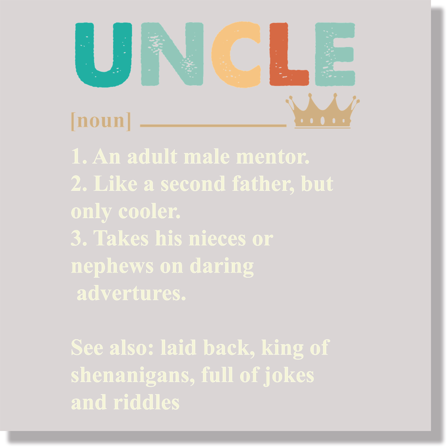 Uncle Definition Funny Fathers Day DTF Transfer