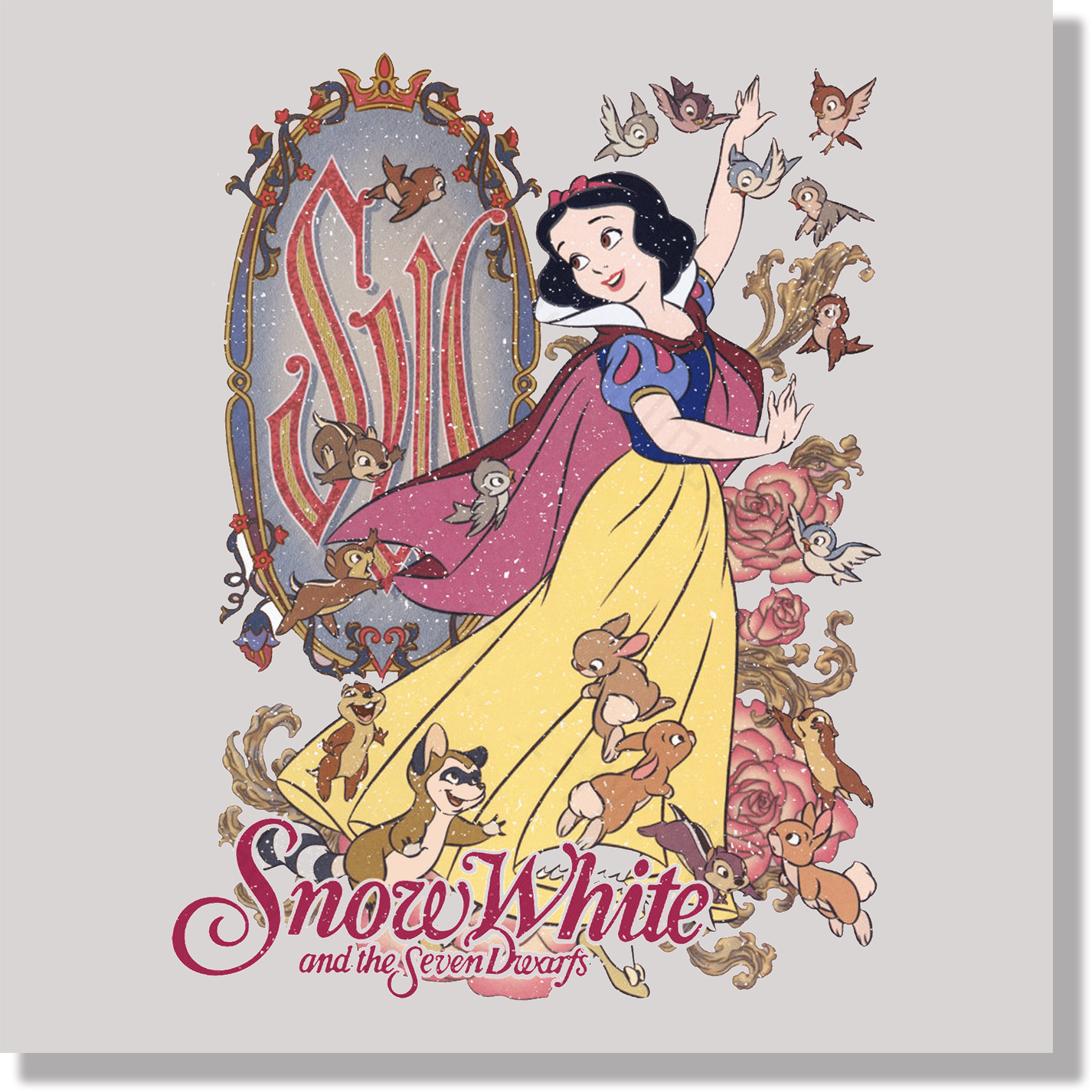 Vinatge Snow White DTF Transfer