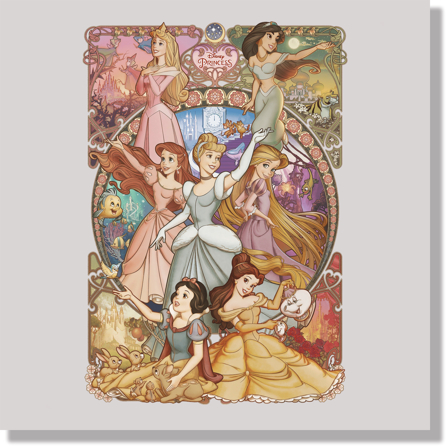 Vintage Disney Princess DTF Transfer