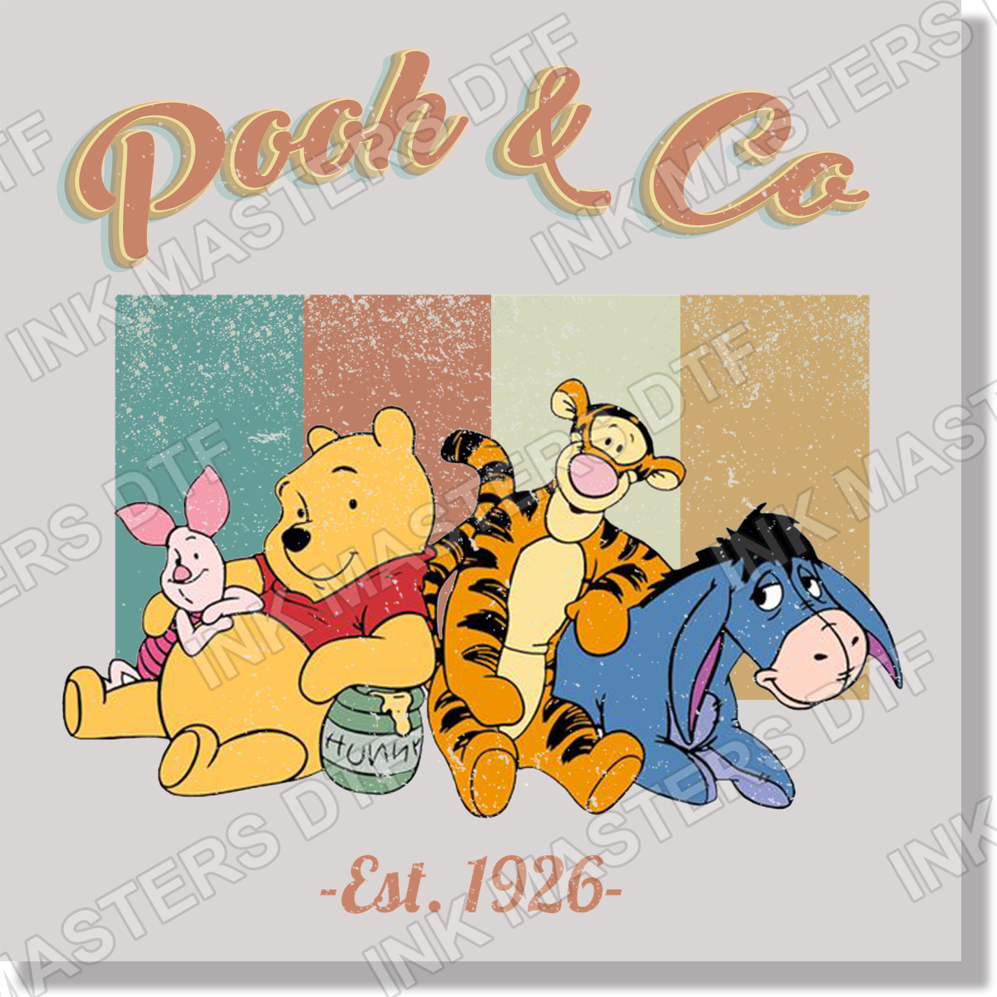Vintage Pooh & Co DTF Transfer