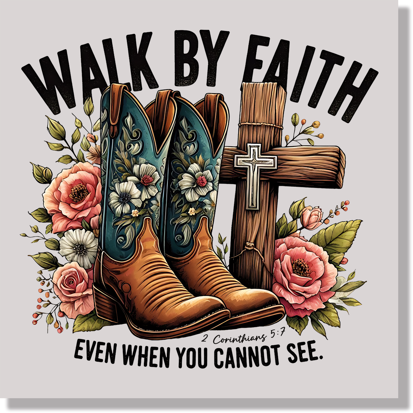 Walk My Faith DTF Transfer