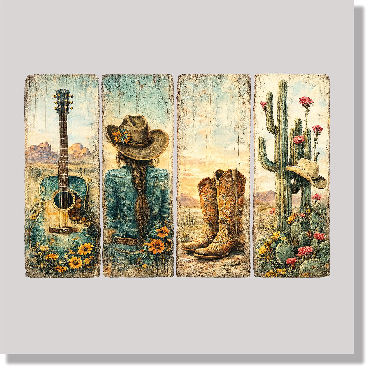 Western Cowgirl Country Music Women DTF Transfer
