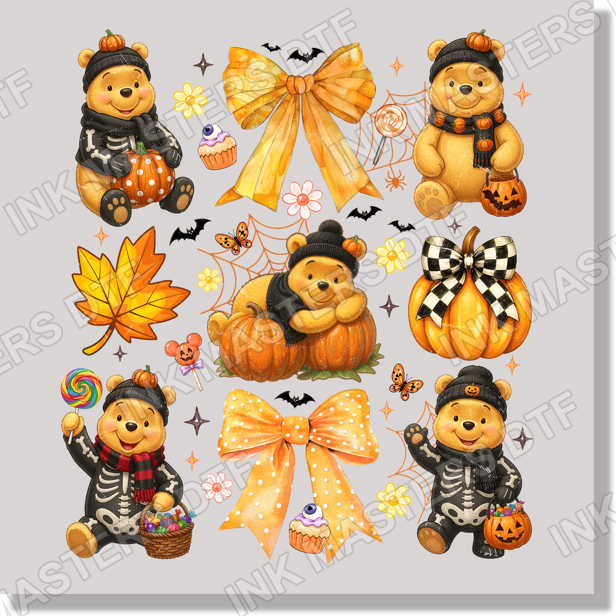 Winnie The Pooh Fall DTF Transfer
