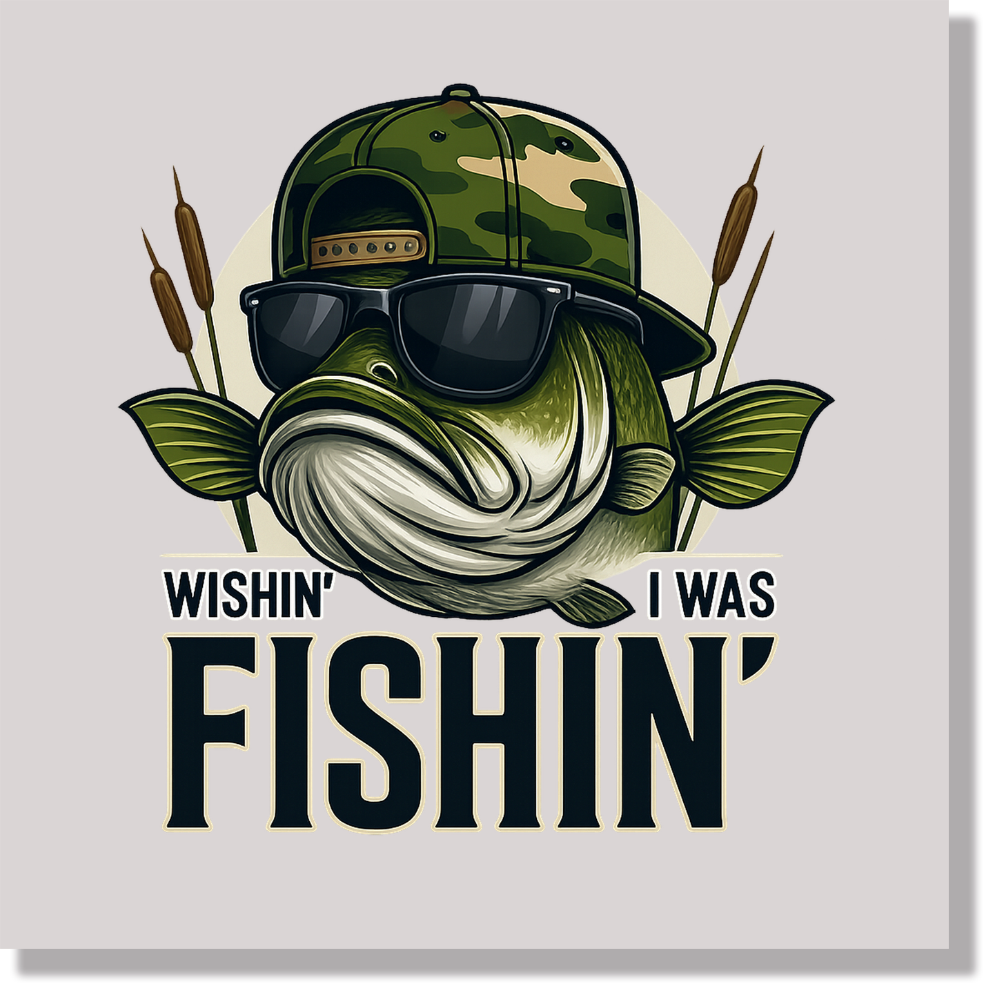 Wishin I Was Fishin Dad DTF Transfer