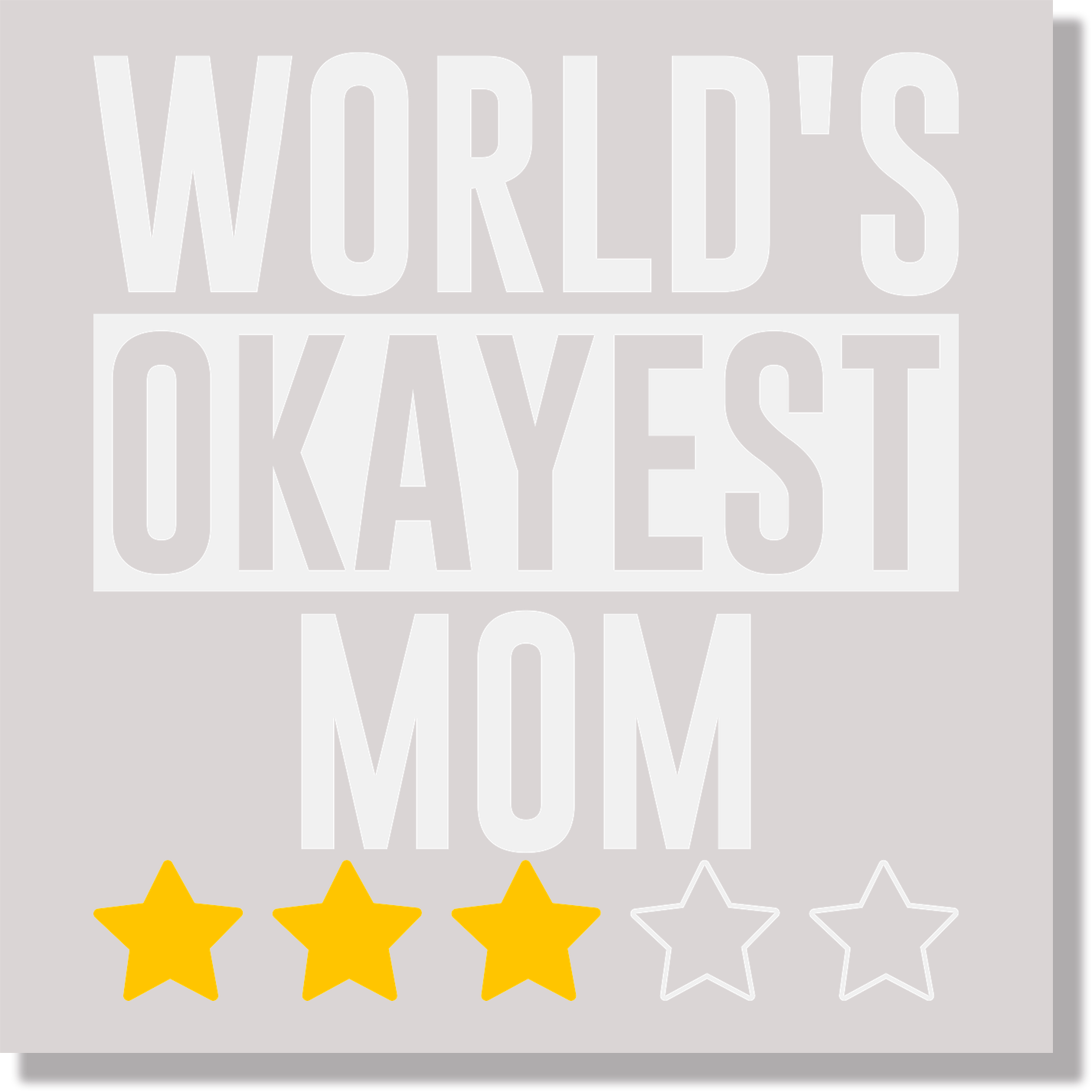 World's Okayest Mom DTF Transfer