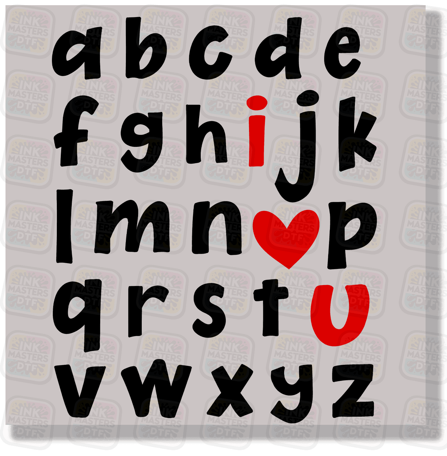 Abc I Love You DTF Transfer - Ink Masters DTF