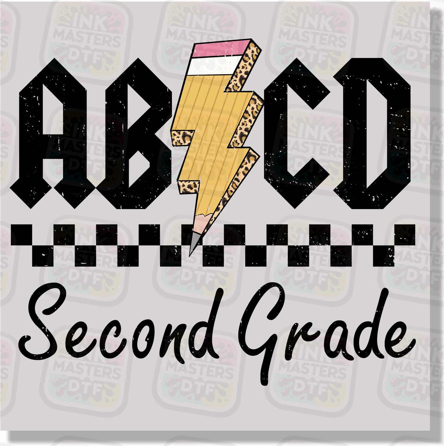 Back To School AB CD Pre-K - Sixth Grade DTF Transfer - Ink Masters DTF