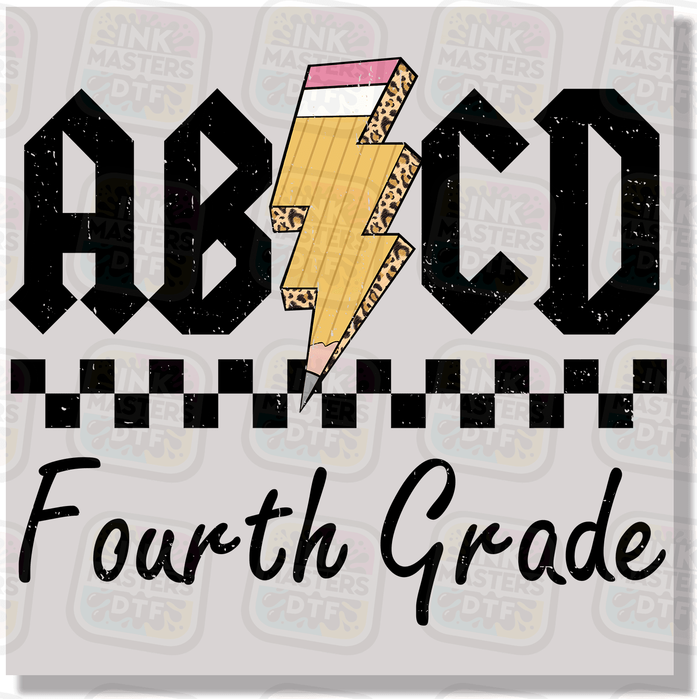 Back To School AB CD Pre-K - Sixth Grade DTF Transfer - Ink Masters DTF