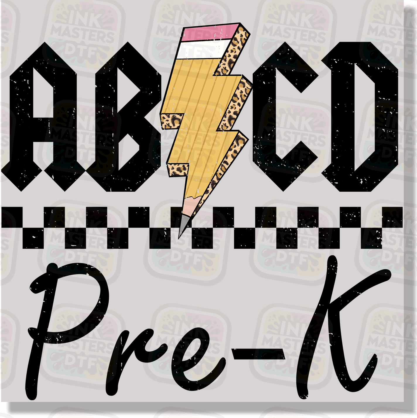 Back To School AB CD Pre-K - Sixth Grade DTF Transfer - Ink Masters DTF