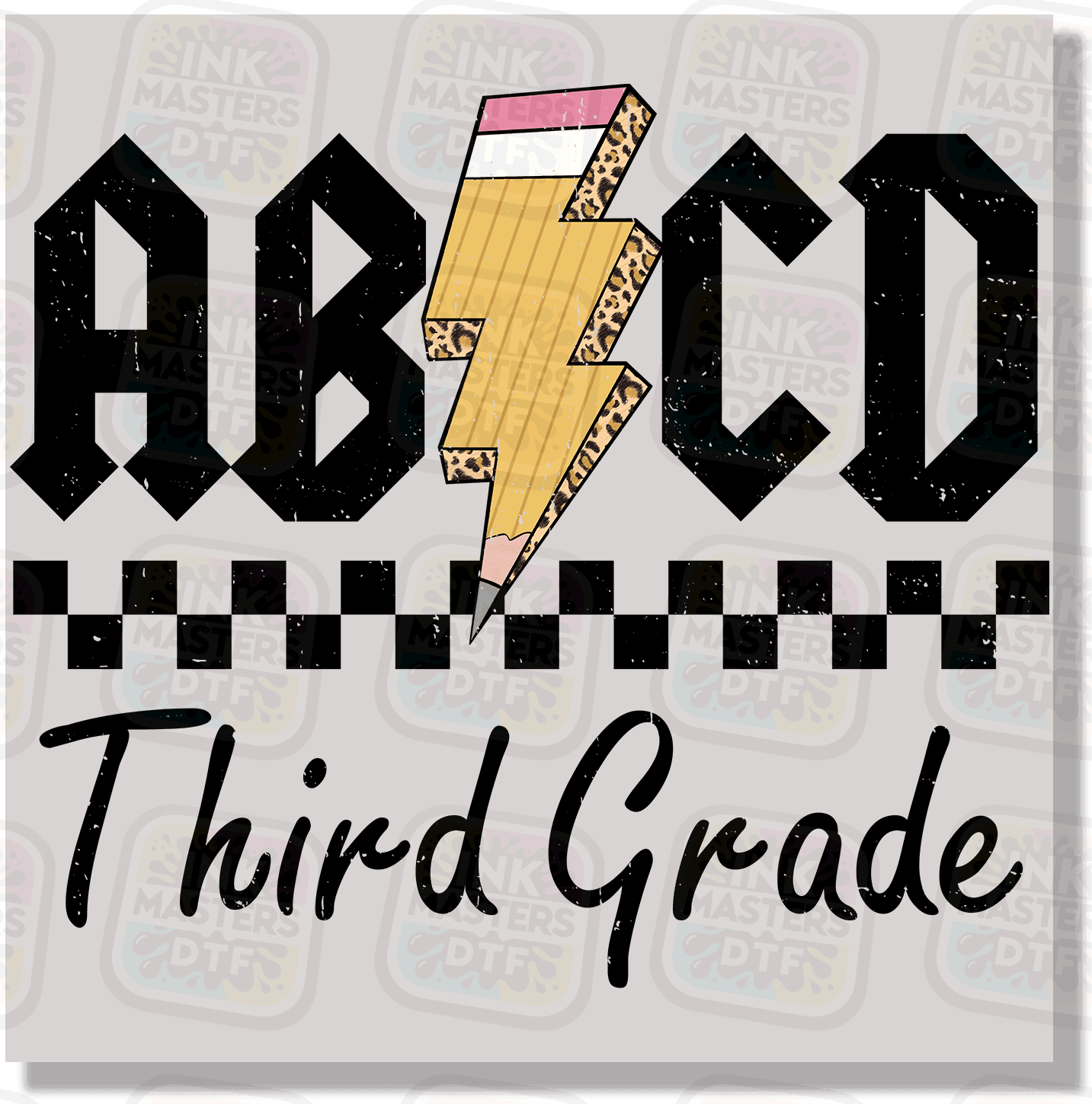 Back To School AB CD Pre-K - Sixth Grade DTF Transfer - Ink Masters DTF