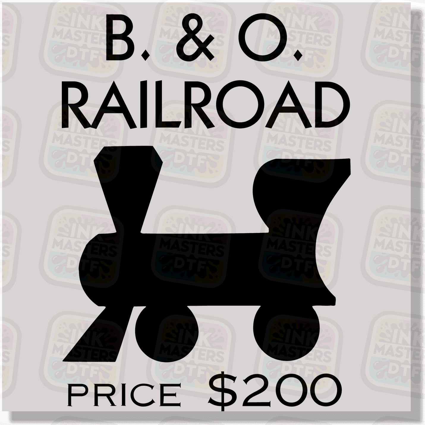 B & O Railroad DTF Transfer - Ink Masters DTF
