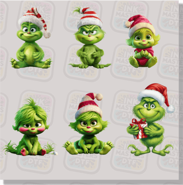 Baby Green Christmas Monsters DTF Transfer - Ink Masters DTF