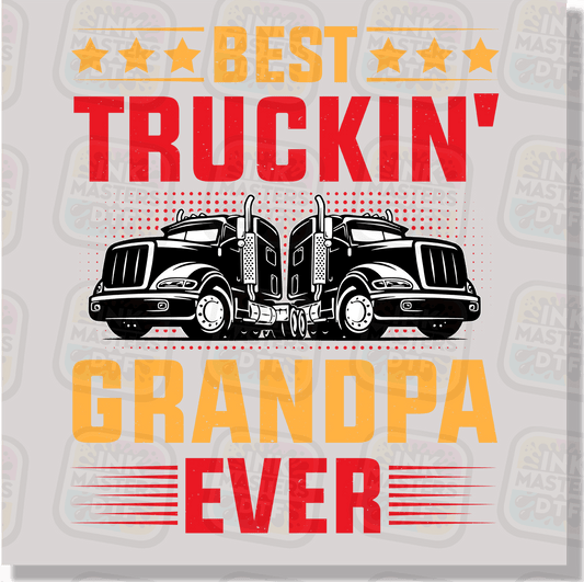 Best Truckin' Grandpa Ever DTF Transfer - Ink Masters DTF
