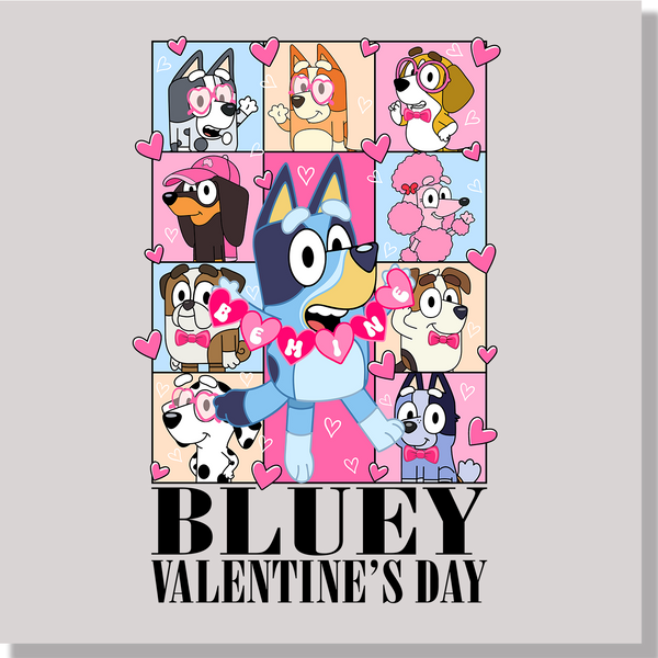 Bluey Valentine's Day DTF Transfer - Ink Masters DTF