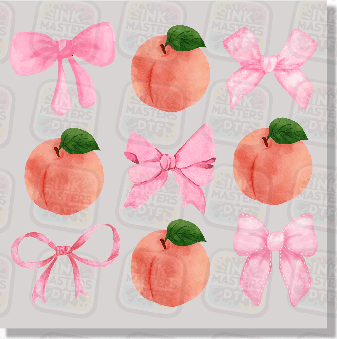 Bows And Peaches DTF Transfer - Ink Masters DTF