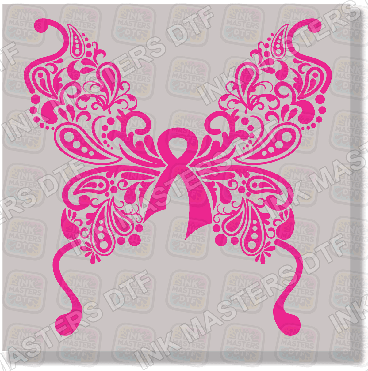 Breast Cancer Awareness Butterfly DTF Transfer - Ink Masters DTF
