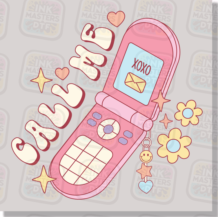Call Me 90s Phone DTF Transfer