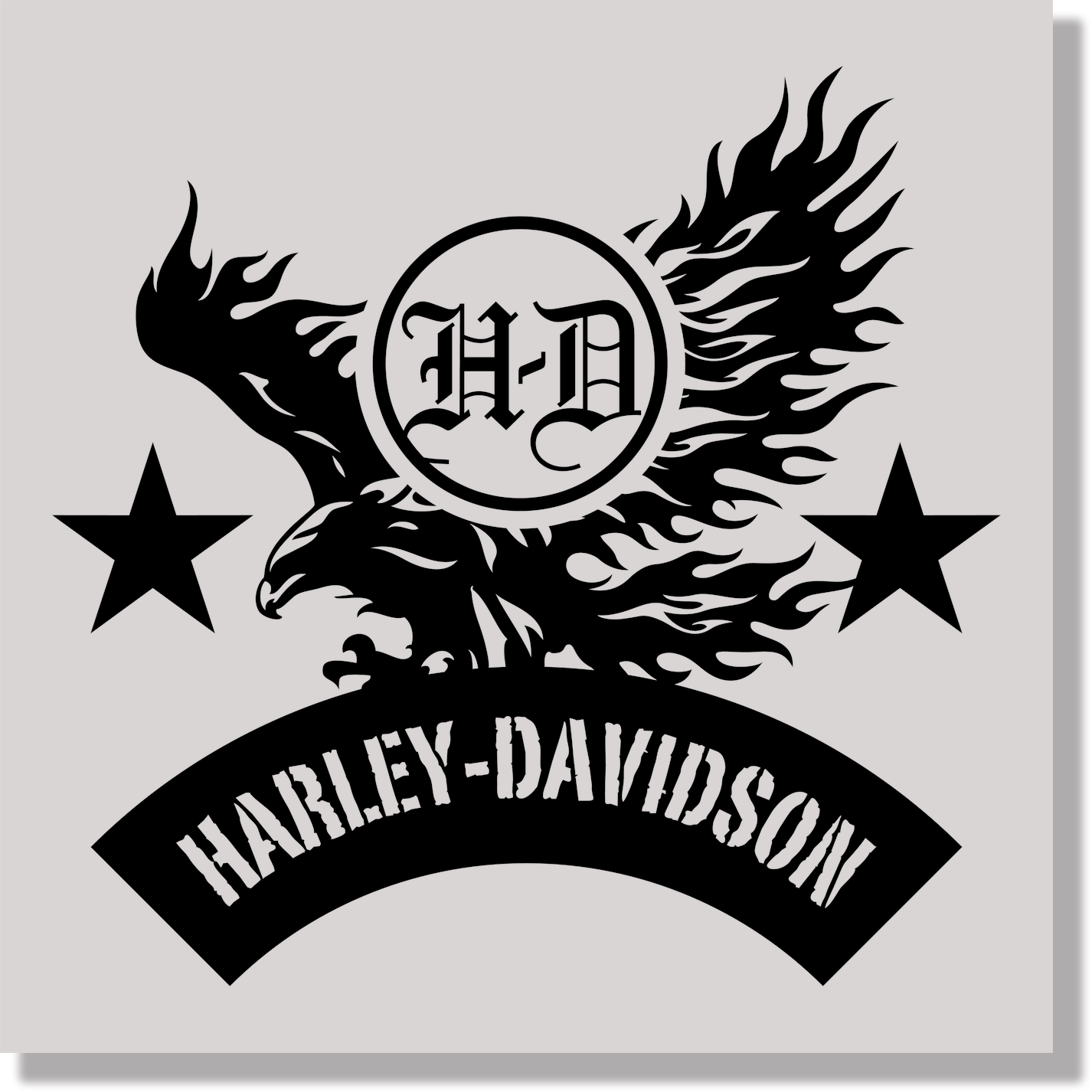 cars harley davidson eagle wings stars DTF Transfer