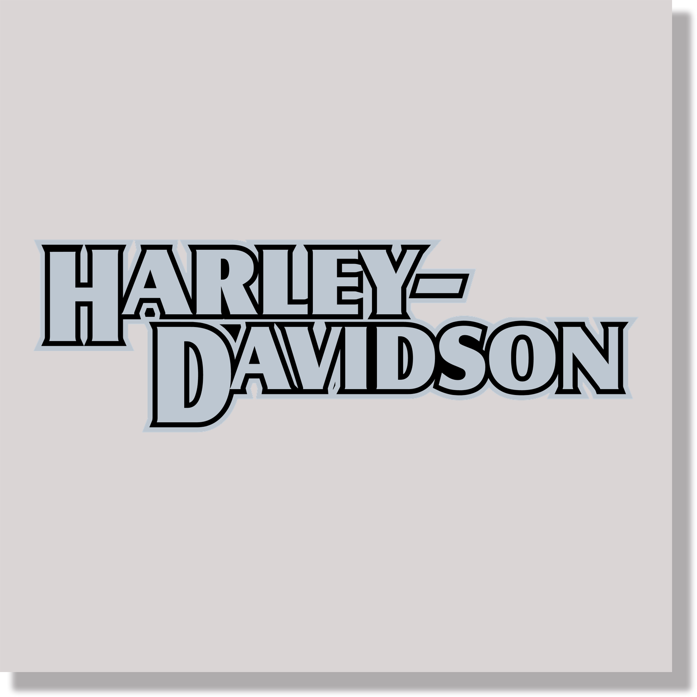 cars harley davidson logo gray outline DTF Transfer