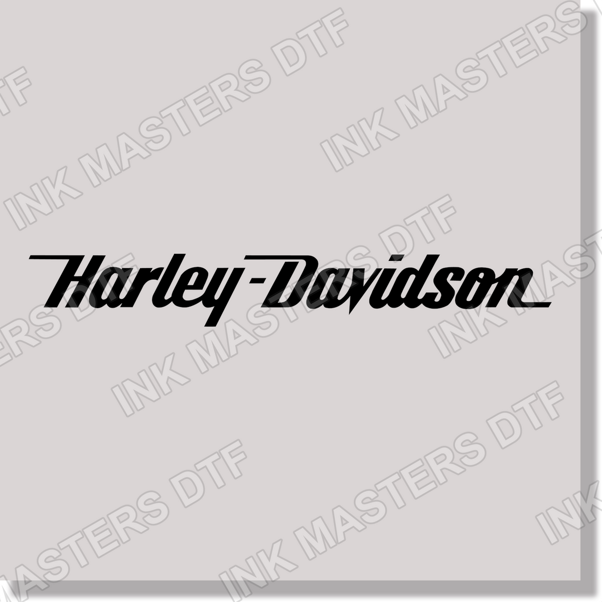 cars harley davidson logo italic text DTF Transfer