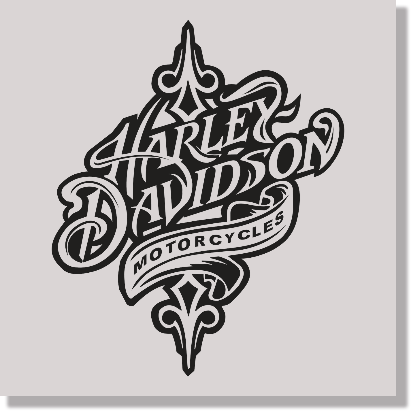 cars harley davidson motorcycles vintage logo 2 DTF Transfer
