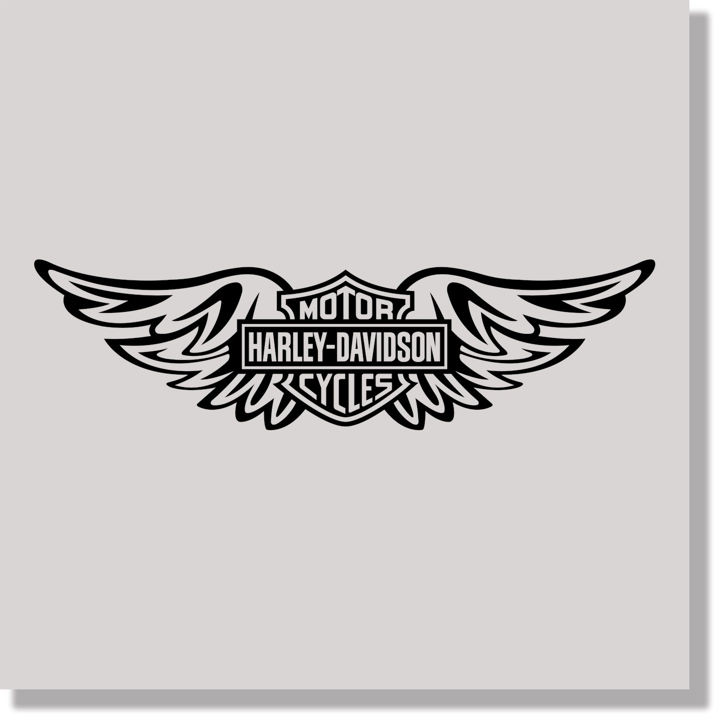 cars harley davidson winged motor cycles logo DTF Transfer