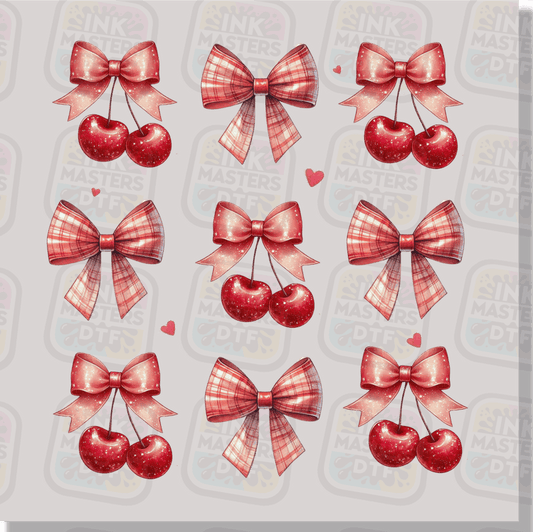 Cherry Bows DTF Transfer - Ink Masters DTF