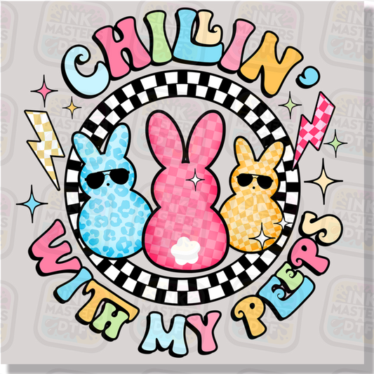 Chillin With My Peeps Retro DTF Transfer - Ink Masters DTF