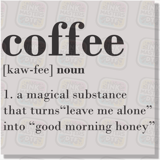 Coffee Definition DTF Transfer - Ink Masters DTF