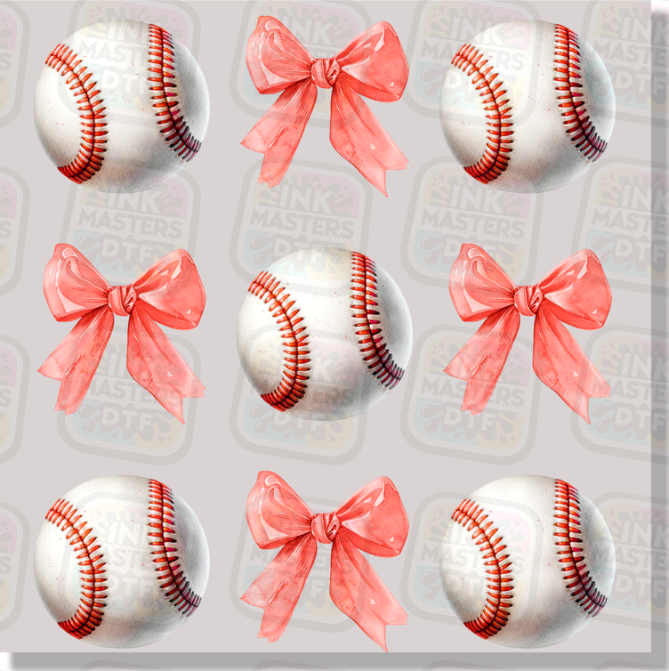 Coquette Baseball And Bows DTF Transfer - Ink Masters DTF