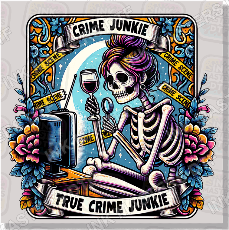 The True Crime Junkie Tarot Card DTF Transfer - Ink Masters DTF