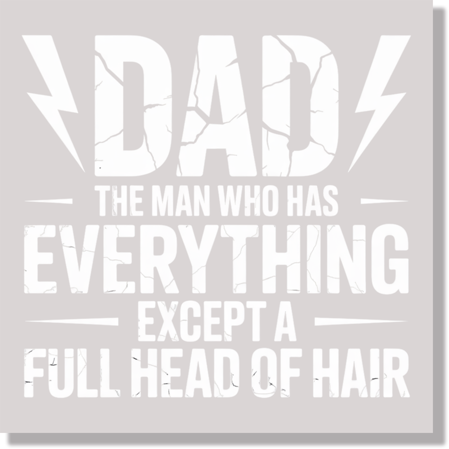 dad the man who has everything except a full head of hair fathers day DTF Transfer