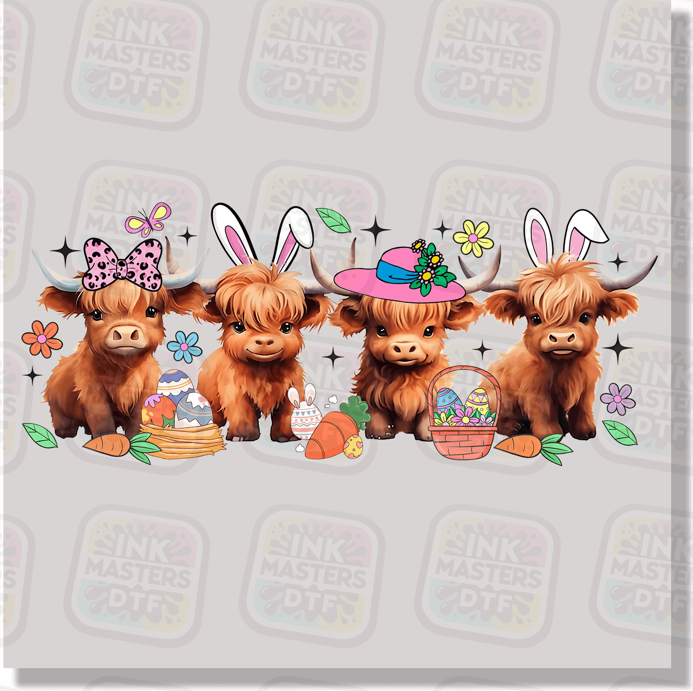 Easter Cows DTF Transfer - Ink Masters DTF