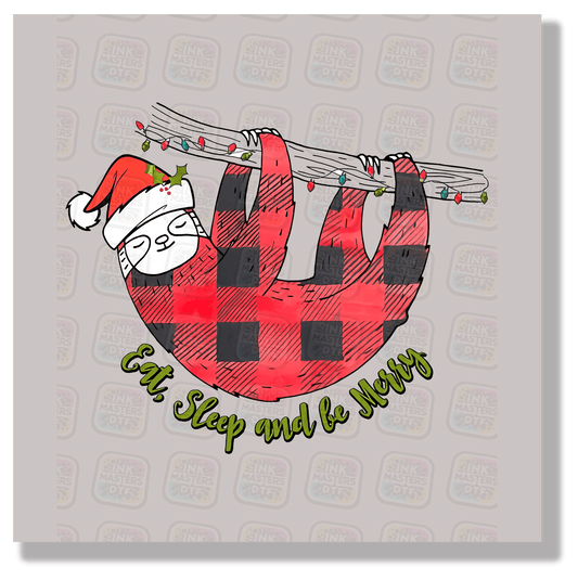 Eat Sleep And Be Merry DTF Transfer - Ink Masters DTF