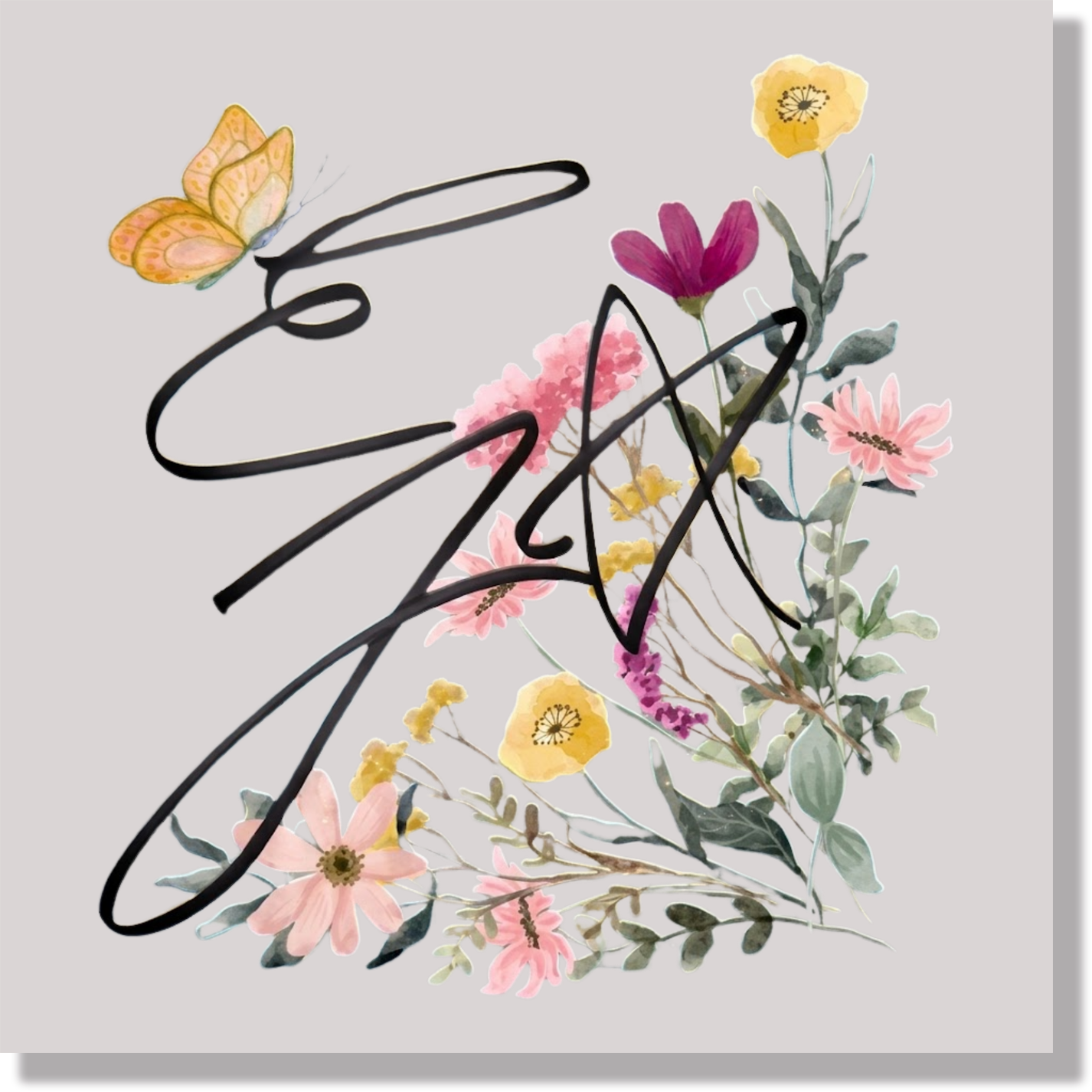 ella signiture floral DTF Transfer