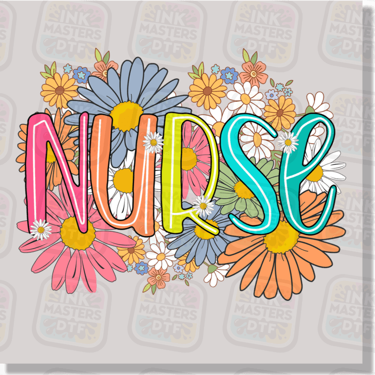 Nurse Floral DTF Transfer - Ink Masters DTF