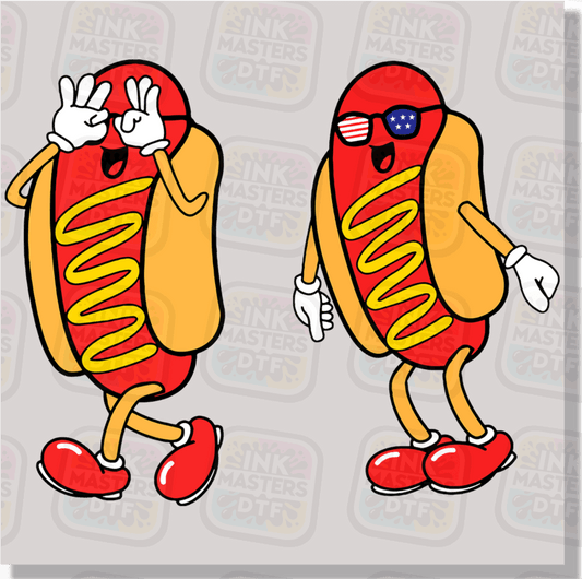 Fourth Of July Bbq Fun Hot Dogs DTF Transfer - Ink Masters DTF