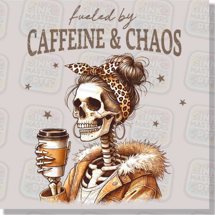 Fueled By Caffeine And Chaos DTF Transfer - Ink Masters DTF