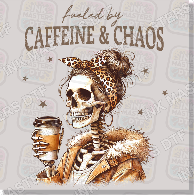 Fueled By Caffeine And Chaos DTF Transfer - Ink Masters DTF