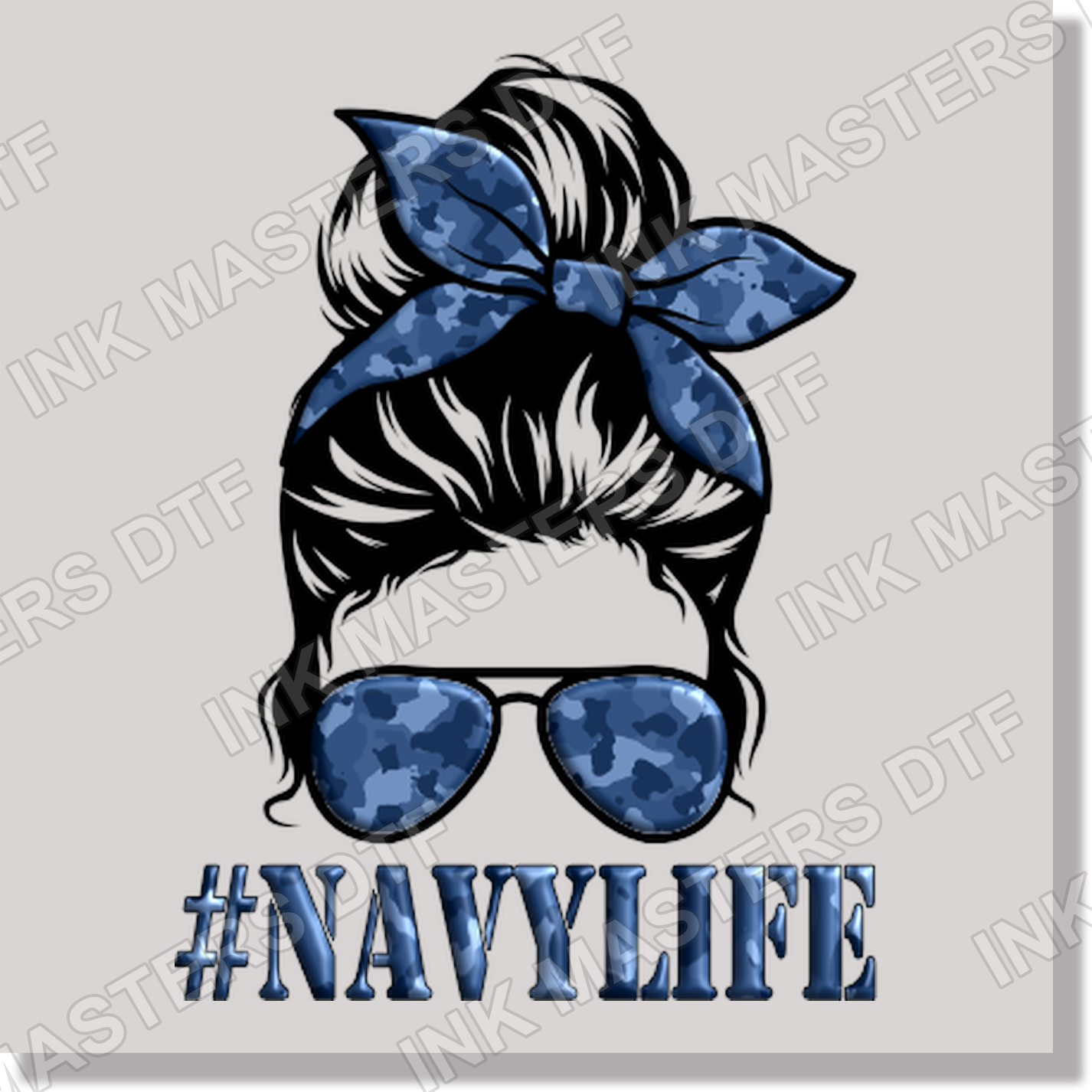 Navylife Messy Bun Sunglasses DTF Transfer