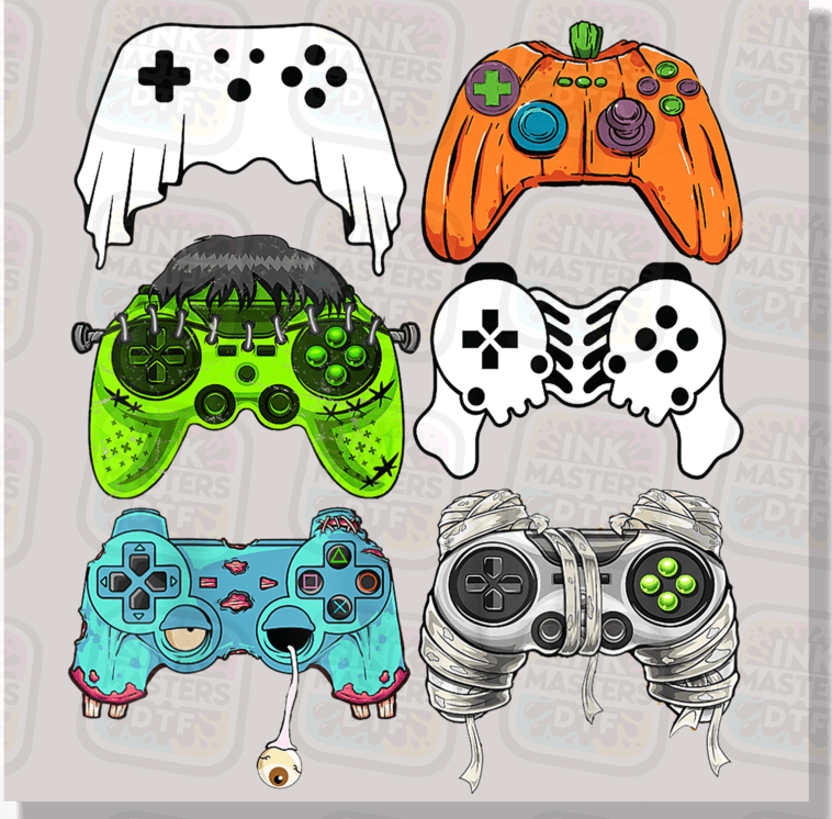 Halloween Gamer Remotes DTF Transfer - Ink Masters DTF