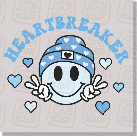 Heartbreaker Blue Smiley DTF Transfer - Ink Masters DTF