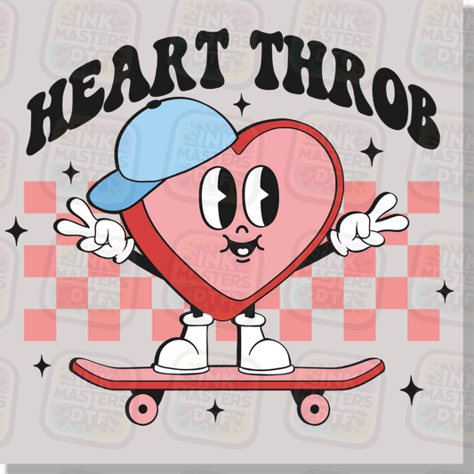 Heart Throb Cute Heart On Skateboard DTF Transfer - Ink Masters DTF