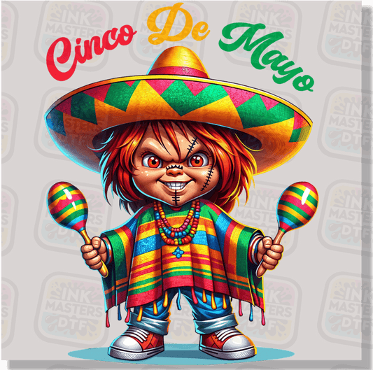 Cinco De Mayo Evil Doll DTF Transfer - Ink Masters DTF