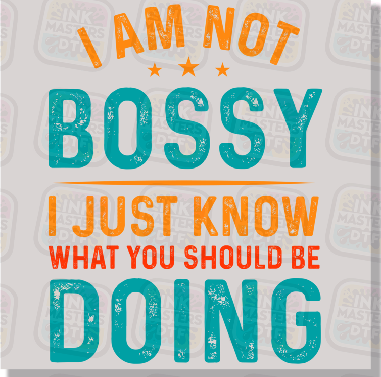 I Am Not Bossy I Just Know What You Should Be Doing DTF Transfer