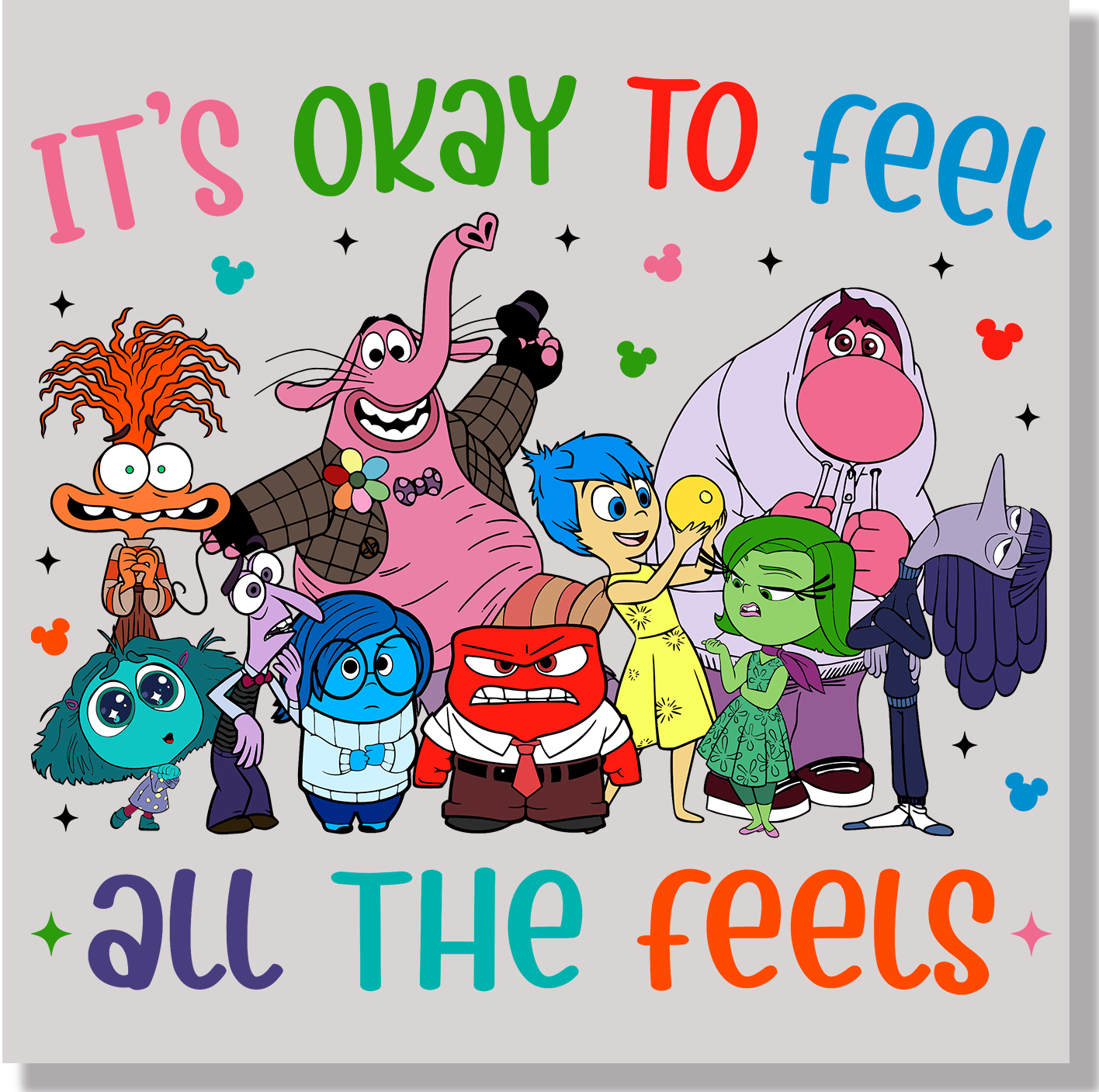 Inside Out It's Okay To Feel All The Feels DTF Transfer - Ink Masters DTF